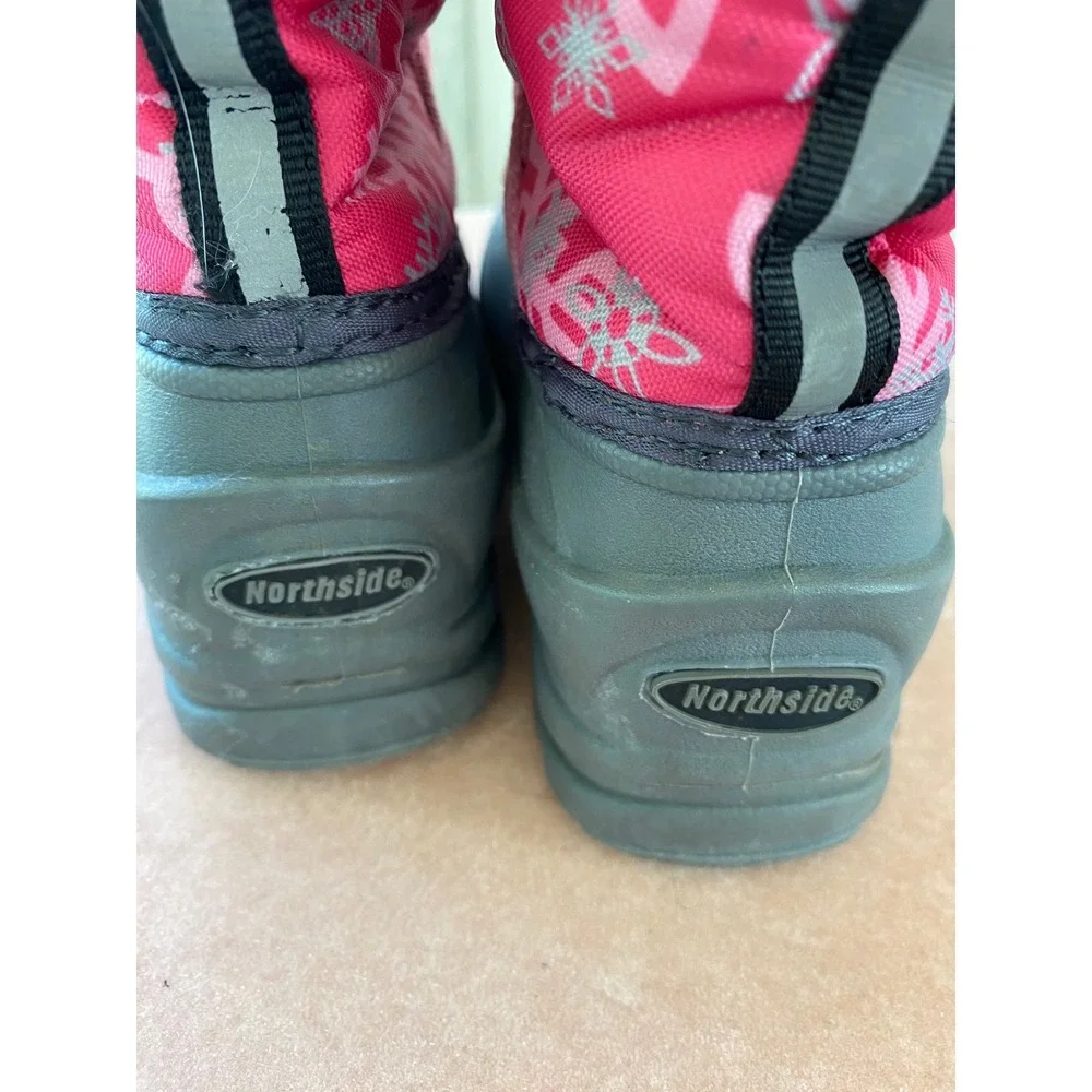 Northside Snow Boots Kids Size 11 Pink Excellent Thinsulate Insulated Snowflake